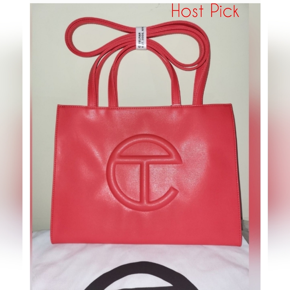 Telfar Medium Red Shopping Bag *Host Pick*